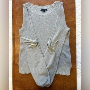 American Eagle Outfitters Light Gray Knit Top